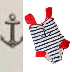 🇺🇸⚓️🛥 Nautical Anchor 1Pc Swimsuit